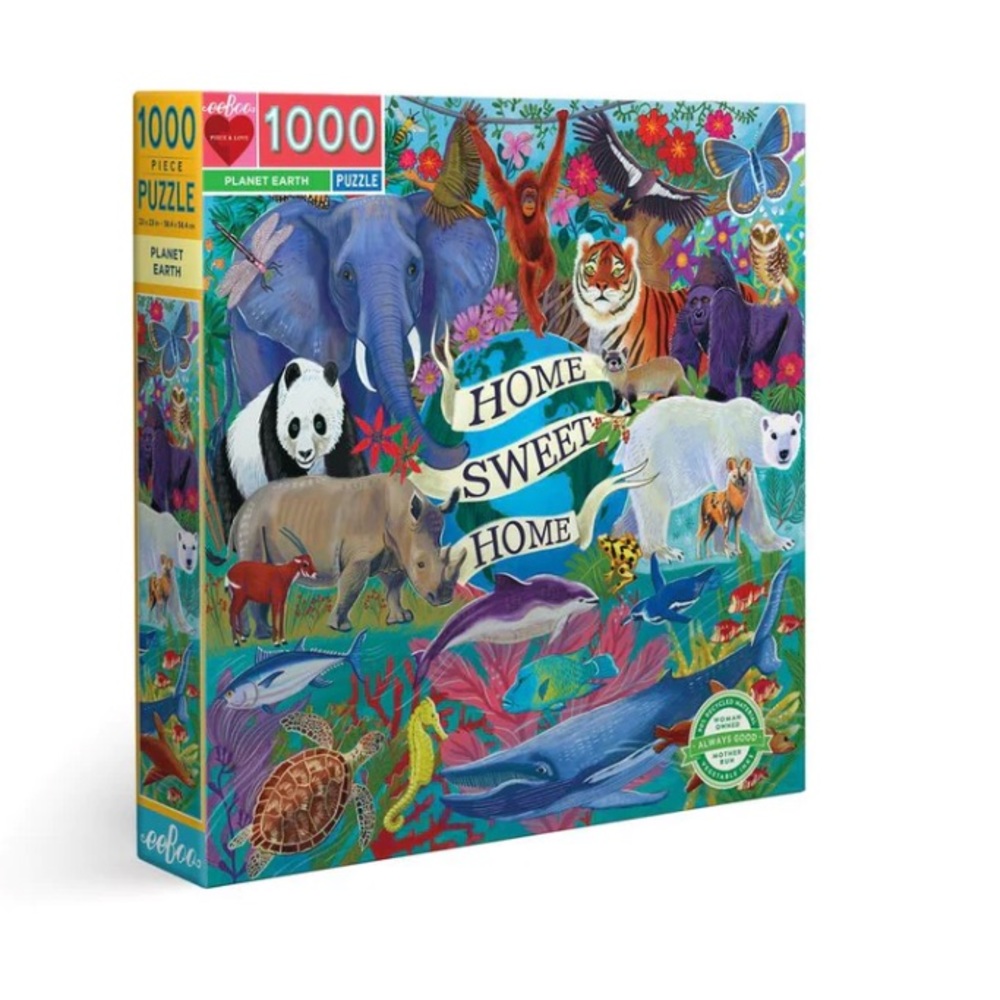 Planet Earth NIB 1000 Piece 26 Endangered Species 23”x23” Vibrant Jigsaw Puzzle